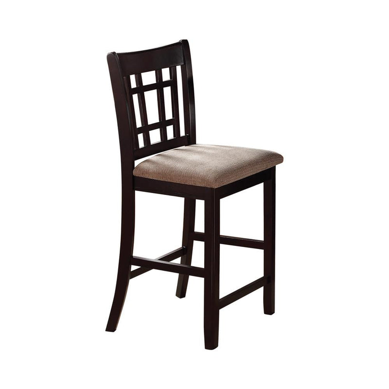 Lavon Lattice Back Counter Stools Tan and Espresso (Set of 2) - What A Room