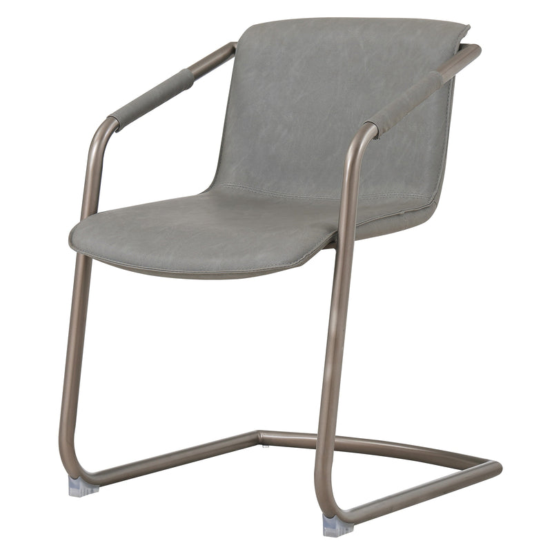 Indy PU Dining Side Chair Rubbed Gold Frame - What A Room