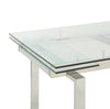 Wexford Glass Top Dining Table with Extension Leaves Chrome - What A Room