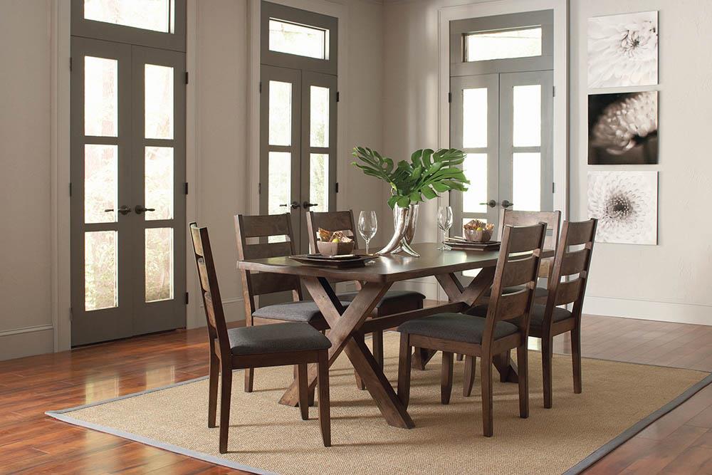 Alston Dining Room Set Knotty Nutmeg and Grey - What A Room