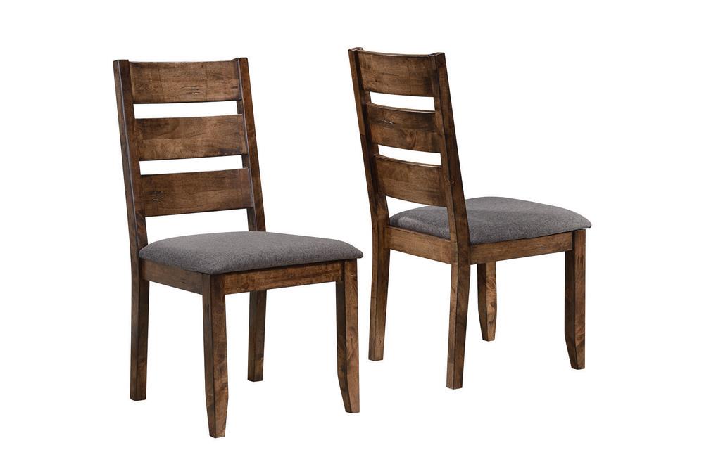 Alston Ladder Back Dining Side Chairs Knotty Nutmeg and Grey (Set of 2) - What A Room