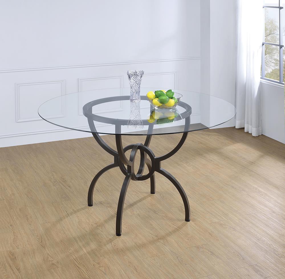 Aviano Dining Table Base Gunmetal - What A Room