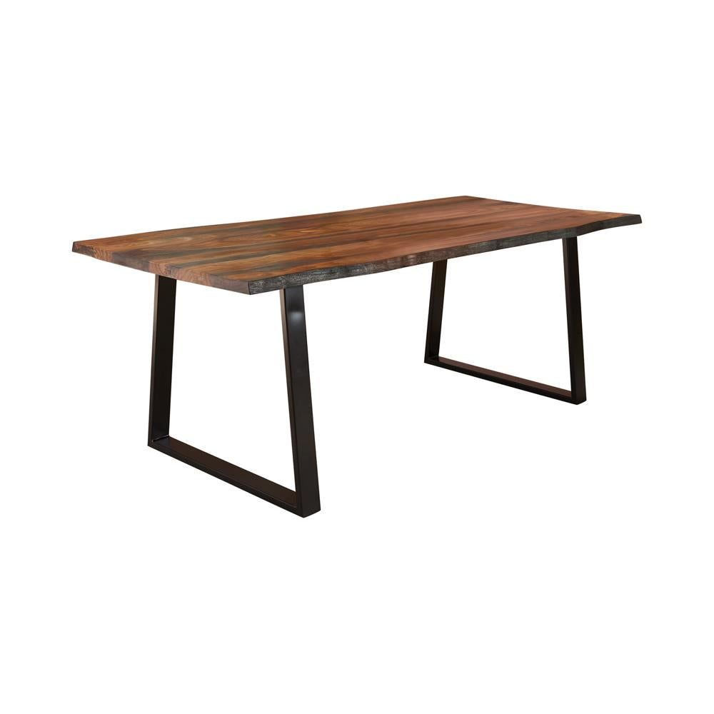 Ditman Live Edge Dining Table Grey Sheessam and Black - What A Room