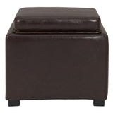 Cameron Square Leather Ottoman - What A Room