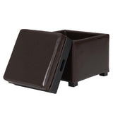 Cameron Square Leather Ottoman - What A Room