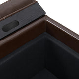 Cameron Square Leather Ottoman - What A Room
