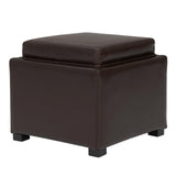 Cameron Square Leather Ottoman - What A Room