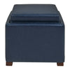 Cameron Square Bonded Leather Ottoman w/ tray - What A Room