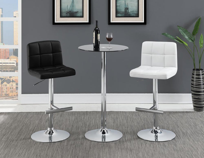 Adjustable Height Bar Stools Chrome and White (Set of 2) - What A Room