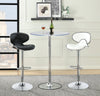 Upholstered Adjustable Height Bar Stools Black and Chrome (Set of 2) - What A Room