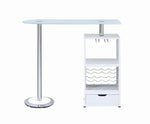 1-drawer Bar Table Glossy White - What A Room