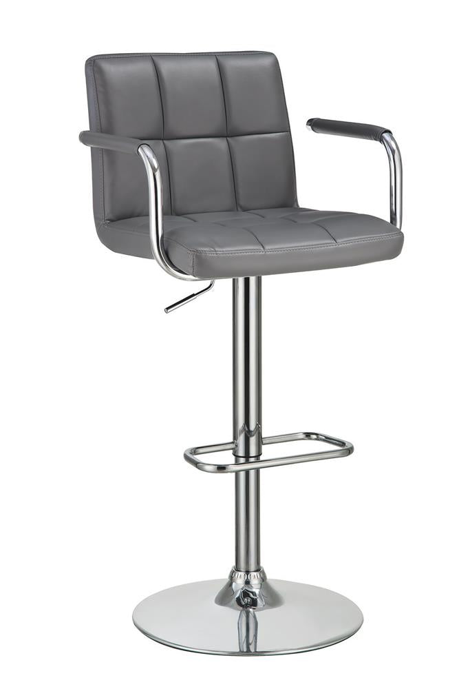 Adjustable Height Bar Stool Grey and Chrome - What A Room