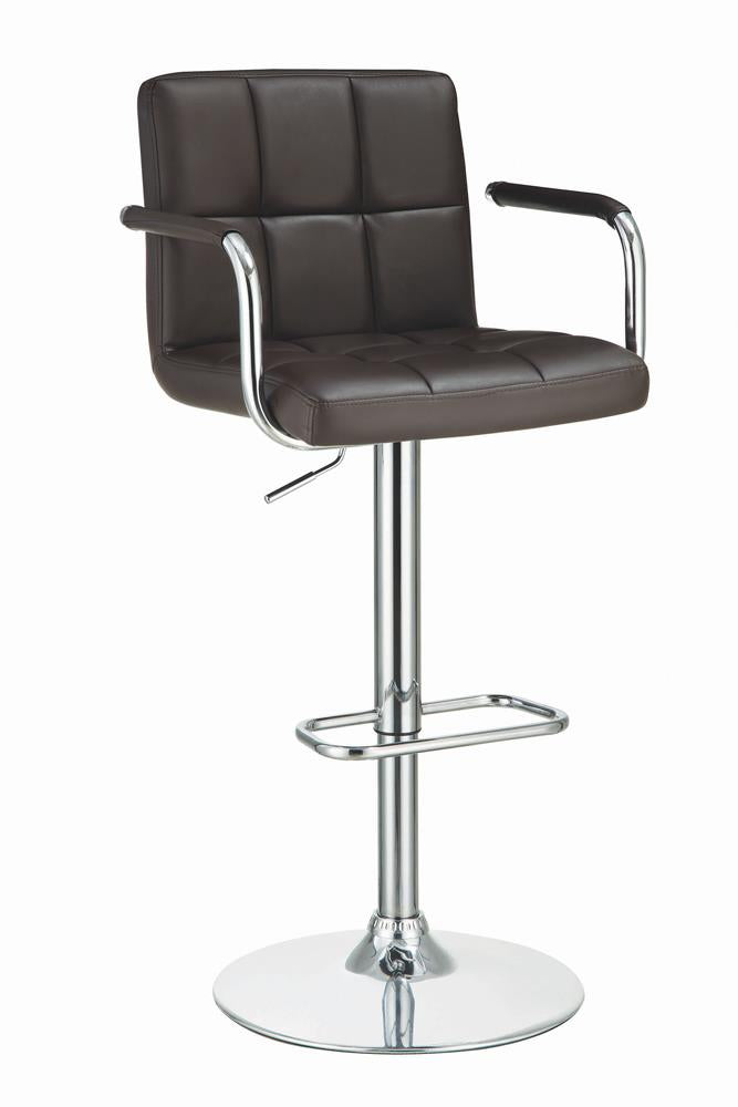 Adjustable Height Bar Stool Brown and Chrome - What A Room