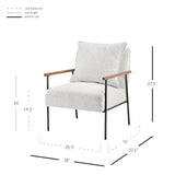 Quinton Fabric Accent Arm Chair - What A Room