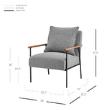 Quinton Fabric Accent Arm Chair - What A Room