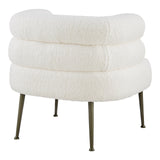 Zerline  Faux Shearling Fabric Accent Chair - What A Room