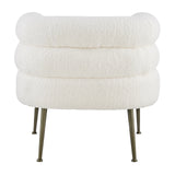 Zerline  Faux Shearling Fabric Accent Chair - What A Room
