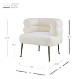 Zerline  Faux Shearling Fabric Accent Chair - What A Room