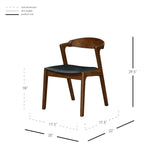 Swansea KD PU Dining Side Chair Dark Walnut Frame - What A Room