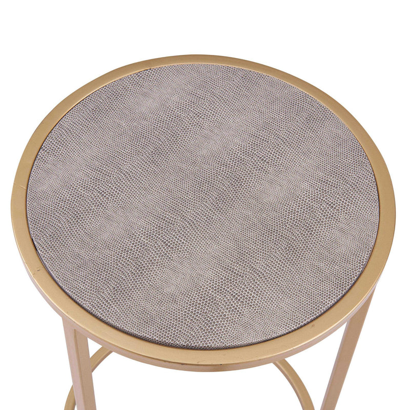 Anza Faux Shagreen Nesting Side/ End Table Set of 2 - What A Room