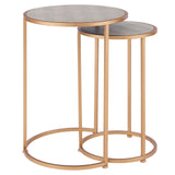 Anza Faux Shagreen Nesting Side/ End Table Set of 2 - What A Room