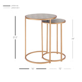 Anza Faux Shagreen Nesting Side/ End Table Set of 2 - What A Room