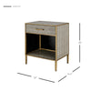 Arista Faux Shagreen Side/ End Table - What A Room