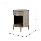 Loretta Faux Shagreen Side/ End Table - What A Room