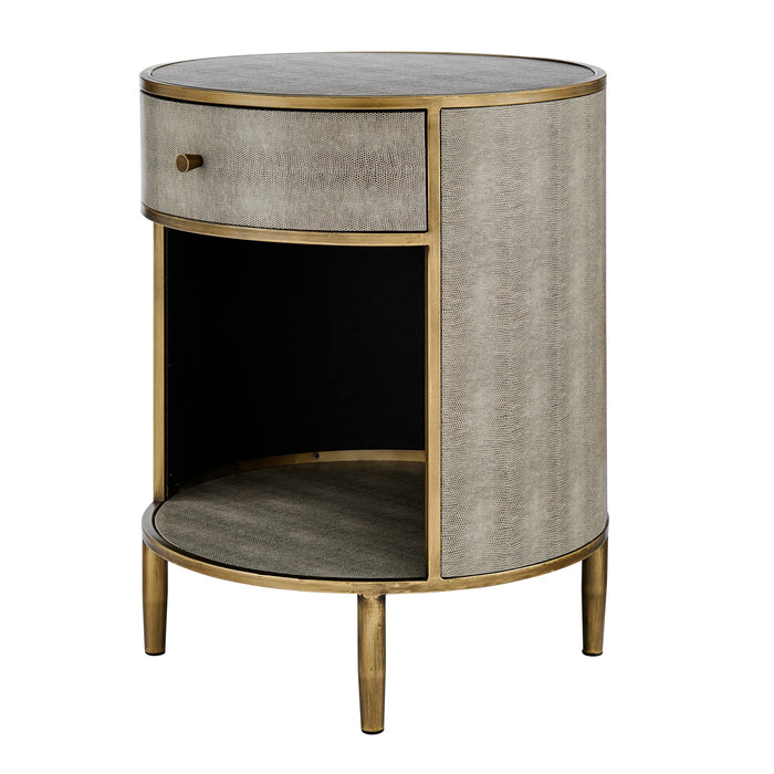 Loretta Faux Shagreen Side/ End Table - What A Room
