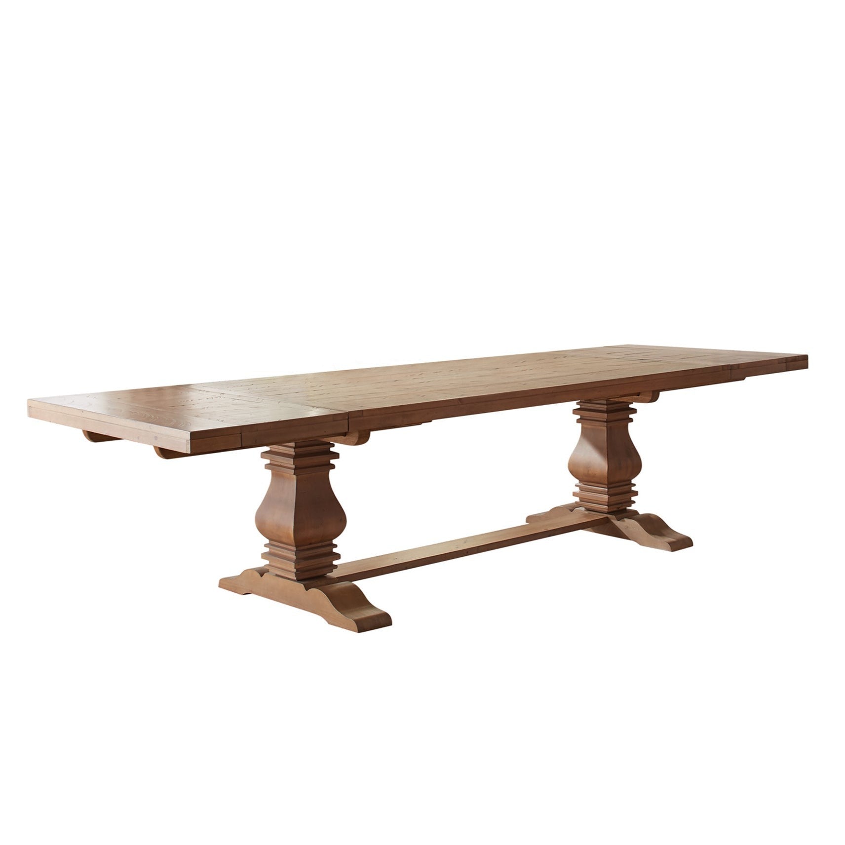 Florence Double Pedestal Dining Table Rustic Smoke - What A Room