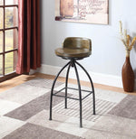 Swivel Bar Stool Cognac and Antique Black - What A Room
