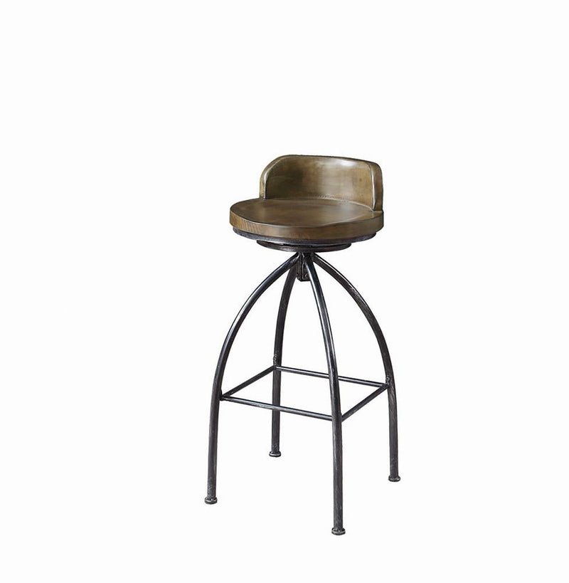 Swivel Bar Stool Cognac and Antique Black - What A Room