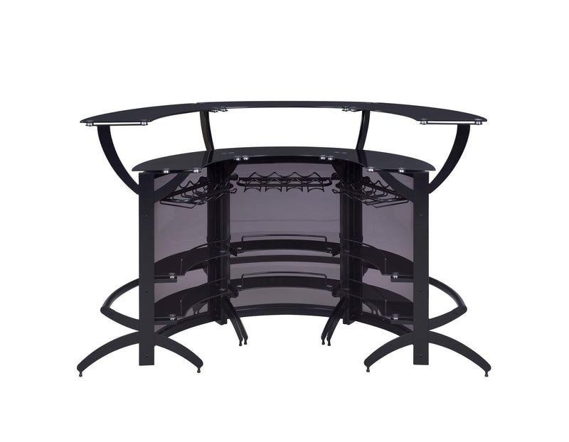 Curved Bar Unit Smoke and Black, Set of 3 - What A Room