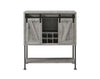 Sliding Door Bar Cabinet with Lower Shelf Grey Driftwood - What A Room