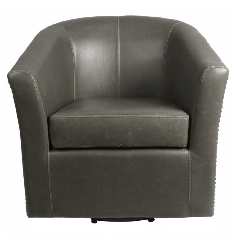 Ernest Bonded Leather Swivel Accent Arm Chair - What A Room