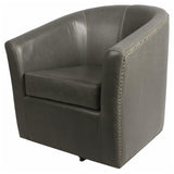 Ernest Bonded Leather Swivel Accent Arm Chair - What A Room