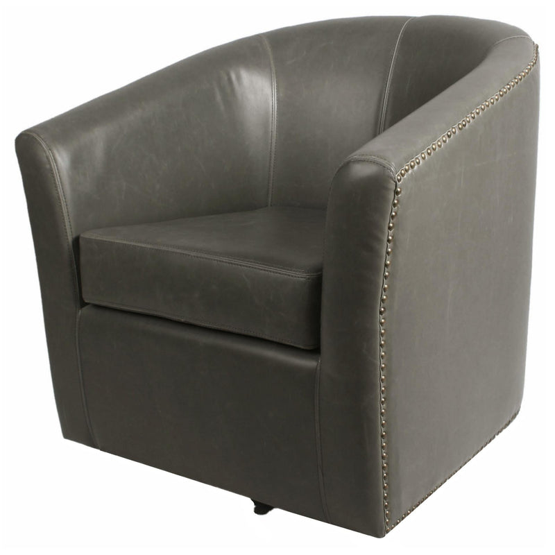 Ernest Bonded Leather Swivel Accent Arm Chair - What A Room
