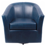Ernest Bonded Leather Swivel Accent Arm Chair - What A Room