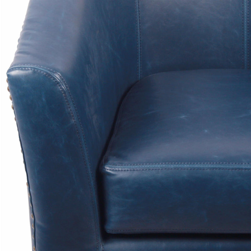 Ernest Bonded Leather Swivel Accent Arm Chair - What A Room