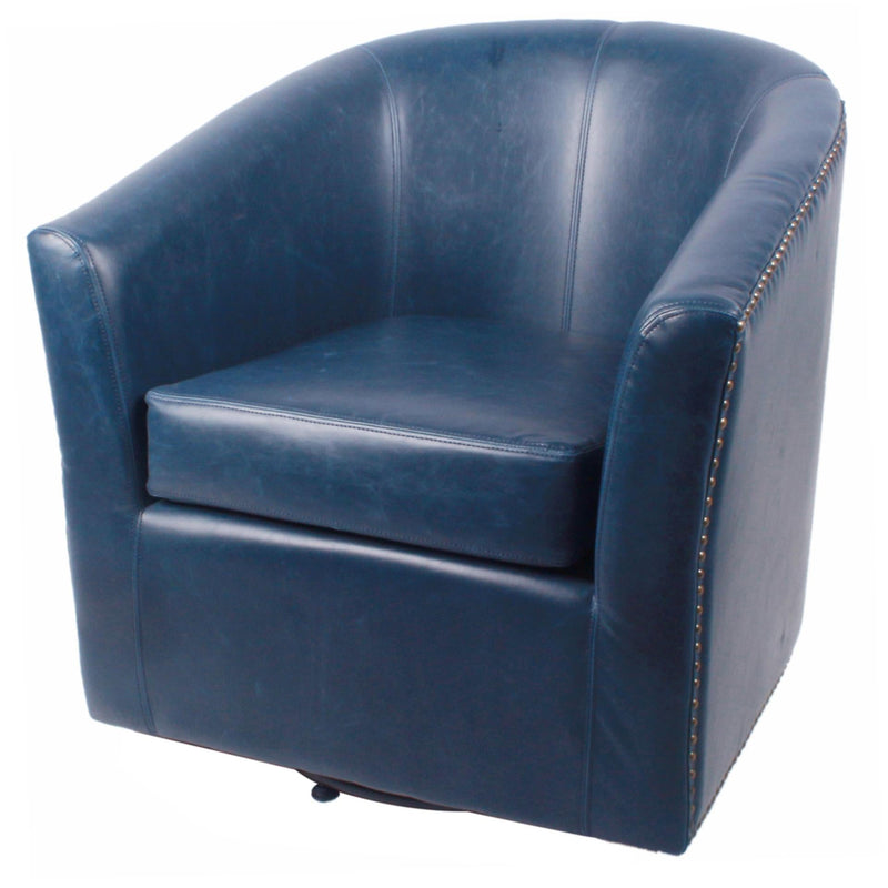 Ernest Bonded Leather Swivel Accent Arm Chair - What A Room