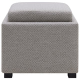 Cameron Square Fabric Storage Ottoman w/ tray - What A Room