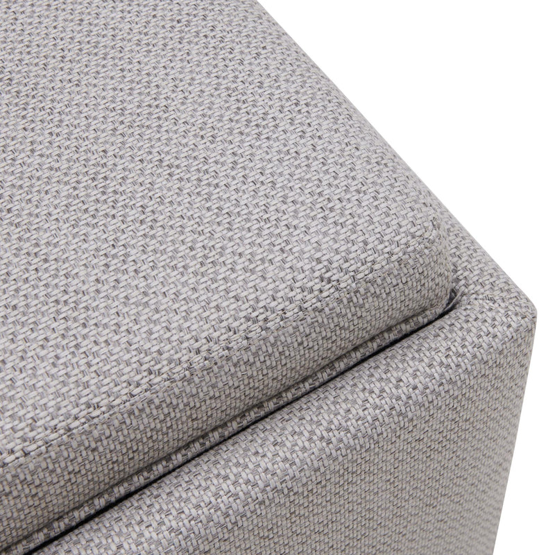 Cameron Square Fabric Storage Ottoman w/ tray - What A Room