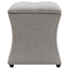 Amelia Fabric Nailhead Tufted Storage Ottoman - What A Room