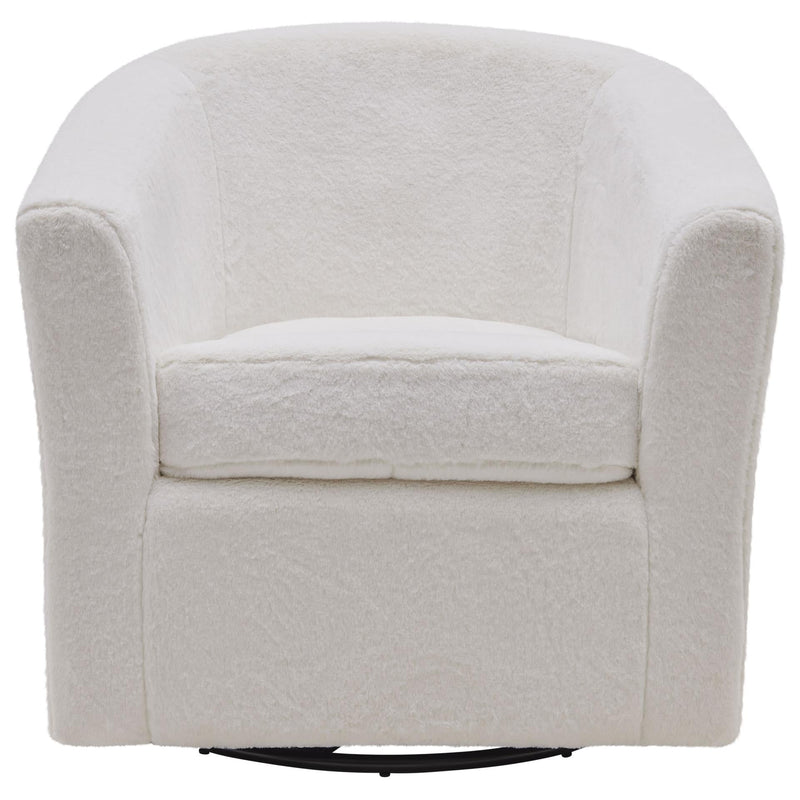 Hayden Faux Fur Fabric Swivel Accent Arm Chair - What A Room