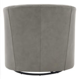 Walsh Top Grain Leather Swivel Accent Arm Chair - What A Room