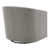 Walsh Top Grain Leather Swivel Accent Arm Chair - What A Room