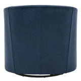 Walsh Top Grain Leather Swivel Accent Arm Chair - What A Room