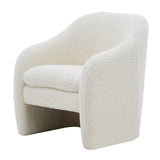 Zella Faux Shearling Fabric Accent Arm Chair - What A Room