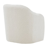 Zella Faux Shearling Fabric Accent Arm Chair - What A Room