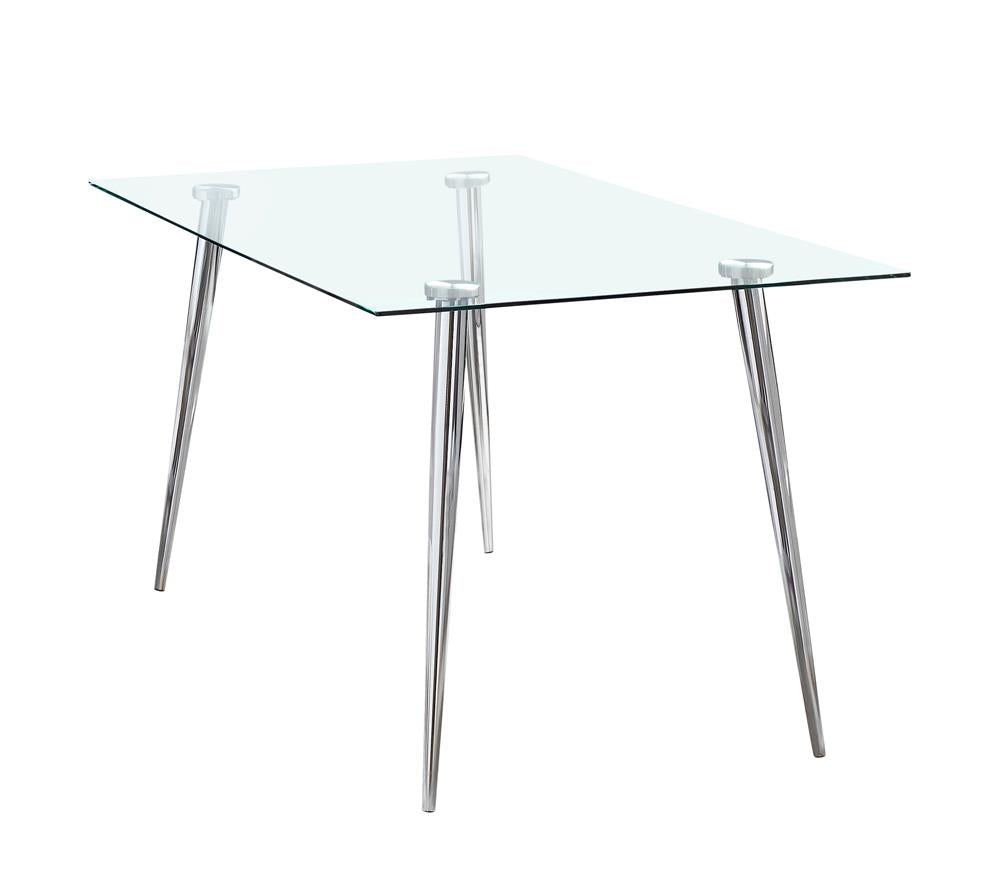 Gilman Rectangle Glass Top Dining Table - What A Room